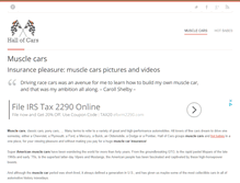 Tablet Screenshot of hallofcars.com